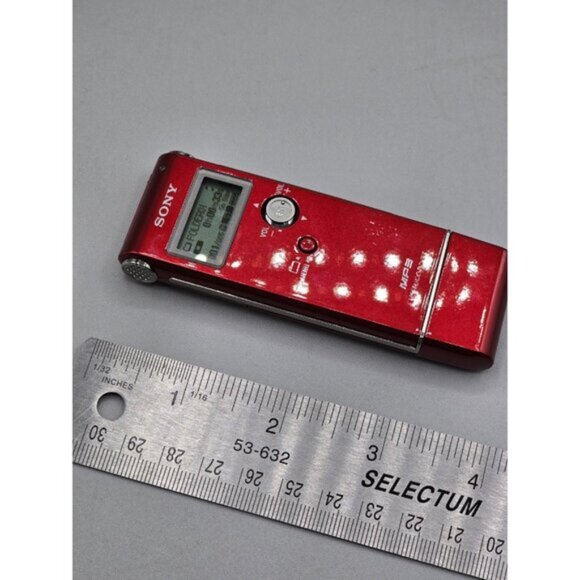Sony Ic Recorder Icd Mp3 Usb Dictation Red Tested - Picture 5 of 5